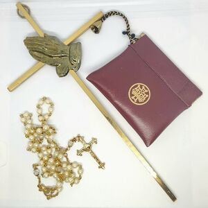 Vintage Rosary & Brass Cross